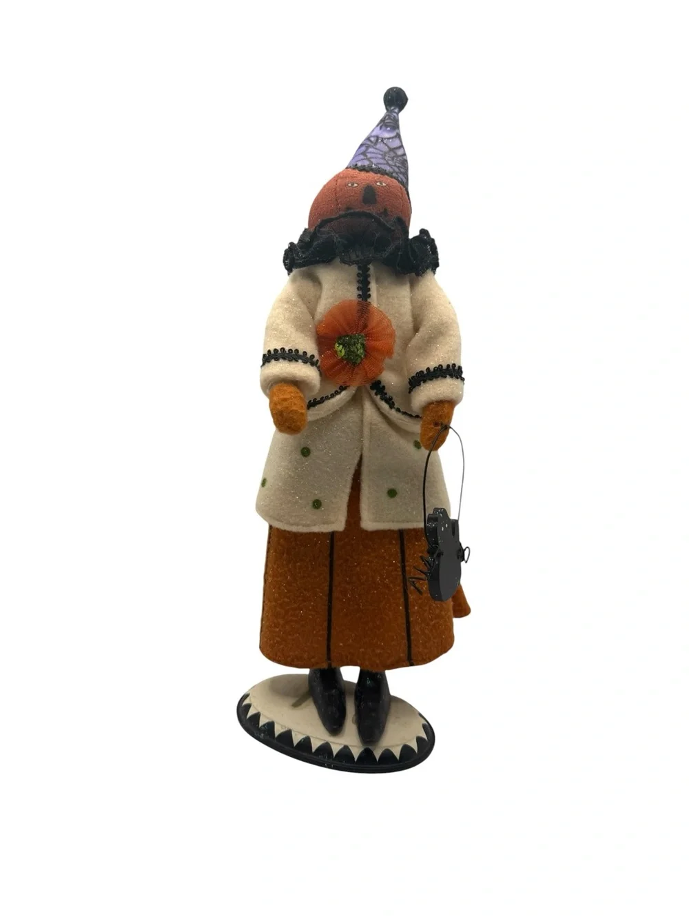 Vintage-Style Halloween Pumpkin Figurine